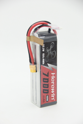 Купить Herewin High Rate Fast Speed 6s батарея fpv 100C 7Ah FPV дронов батарея 822g Производство в сети