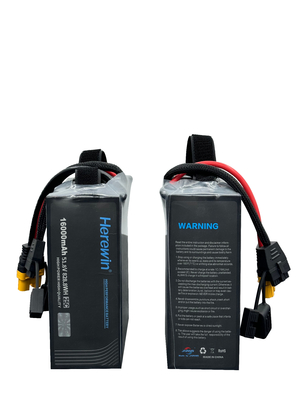 Батарея беспилотного летательного аппарата Herewin 14S1P 51.8V 16000mAh 25C Soft Pack LiPo Батарея беспилотного аппарата