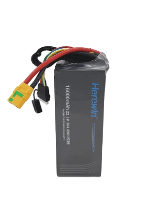 Здесь 6S1P 25C Lipo Drone аккумулятор 16000mAh 22.8V 2C 1.96KG