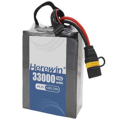 Батарея UAV полутвердого состояния 12S 44.4V 33000mAh Легкое и высокомощное энергетическое решение от батареи Herewin