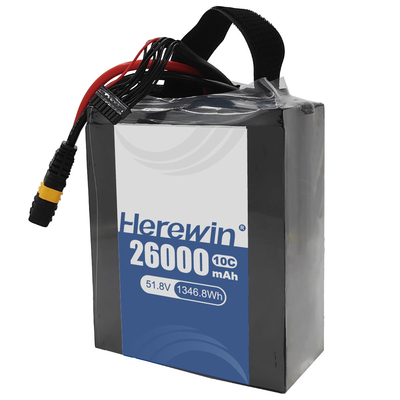 Herewin полутвердый аккумулятор 14S 51.8V 26000mAh быстрая зарядка для питания дронов