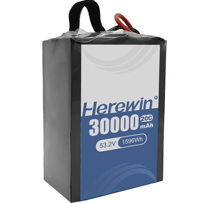 30000 мАч емкость Здесь полутвердое состояние батареи 14S 53.2V для быстрой зарядки и легкой конструкции