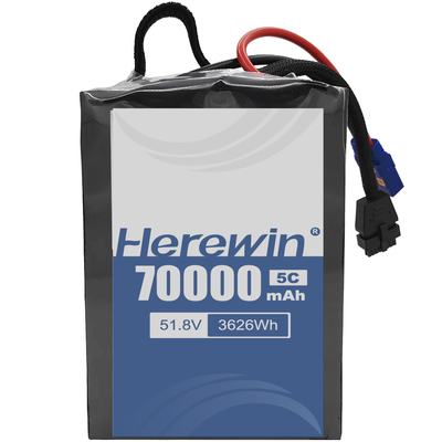 Здесь полутвердый аккумулятор 14S2P 51.8V 70000mAh с литий-ионным литием и химией LiFePO4
