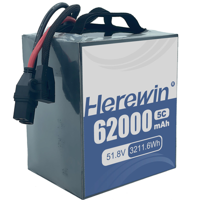 БПЛА полутвердотельные батареи Herewin 62000mAh 14S2P 51.8V Решение для хранения энергии для требовательных приложений
